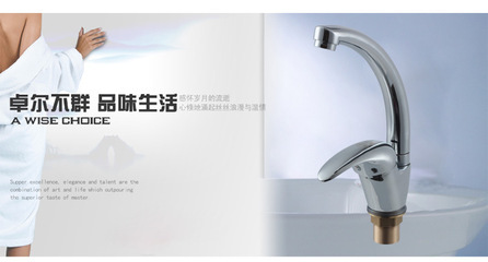 【廠家直銷全銅單把冷熱混水廚房水龍頭 品質品牌活動優惠特供】價格,廠家,圖片,水龍頭/水嘴,南安市經緯水暖潔具廠-